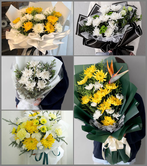 贵州毕节市黔西县雨朵镇小水井村白事花束代送